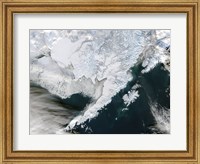 Framed Satellite view of Southwestern Alaska