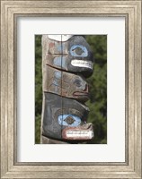 Framed Tseshaht Totem Poles, Port Alberni, British Columbia