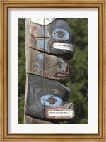 Framed Tseshaht Totem Poles, Port Alberni, British Columbia