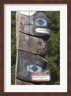 Framed Tseshaht Totem Poles, Port Alberni, British Columbia