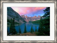 Framed Lake Moraine at Dawn, Banff National Park, Alberta