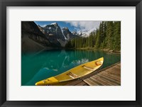 Framed Canoe along Moraine Lake, Banff National Park, Banff