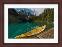 Framed Canoe along Moraine Lake, Banff National Park, Banff