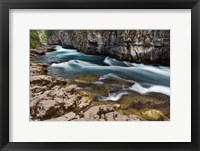 Framed Maligne River, Maligne Canyon, Jasper NP, Canada