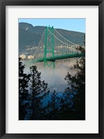 Framed British Columbia, Vancouver, Lion's Gate Bridge over Fog