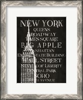 Framed Black & White New York