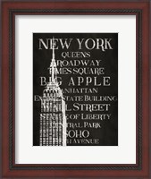 Framed Black & White New York