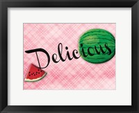 Framed Delicious Watermelons - Pink