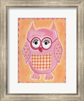Framed Pink Owl