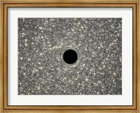 Framed Artist's Concept of Giant Black Hole in Center of Ultracompact Galaxy