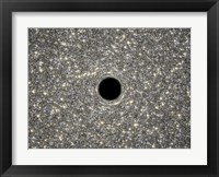 Framed Artist's Concept of Giant Black Hole in Center of Ultracompact Galaxy