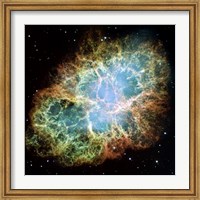 Framed Giant Hubble Mosaic of the Crab Nebula