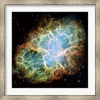 Framed Giant Hubble Mosaic of the Crab Nebula