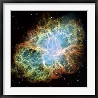 Framed Giant Hubble Mosaic of the Crab Nebula