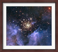 Framed Starburst Cluster Shows Celestial Fireworks