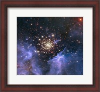 Framed Starburst Cluster Shows Celestial Fireworks