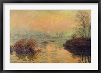 Framed Sun Setting over the Seine at Lavacourt. Winter Effect, 1880