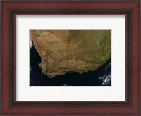 Framed Satellite view of South Africa