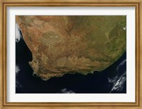 Framed Satellite view of South Africa