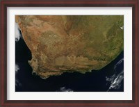 Framed Satellite view of South Africa