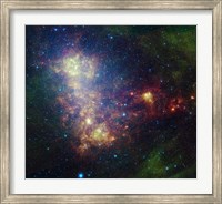 Framed Infrared Portrait Revealing the Stars and Dust of the Small Magellanic Cloud