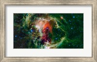 Framed Mosaic is of the Soul Nebula, also Known as the Embryo Nebula, IC 1848, or W5