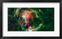 Framed Mosaic is of the Soul Nebula, also Known as the Embryo Nebula, IC 1848, or W5