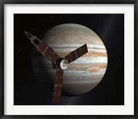 Framed Artist's Concept of the Juno Spacecraft in Orbit around Jupiter