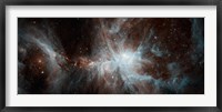 Framed Colony of Hot young Stars in the Orion Nebula
