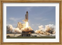 Framed Space Shuttle Atlantis Lifting off From Launch Pad 39A at the Kennedy Space Center in Florida