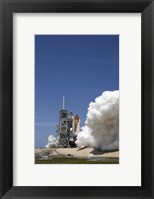 Framed Exhaust Plume Forms around the Base of Launch Pad 39A as Space Shuttle Atlantis Lifts off on the STS-132 Mission