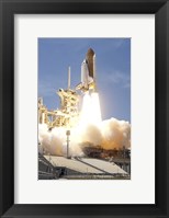 Framed Space Shuttle Atlantis' Twin Solid Rocket Boosters