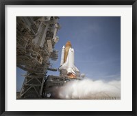 Framed Exhaust Plume forms under the Mobile Launcher Platform on Launch Pad 39A