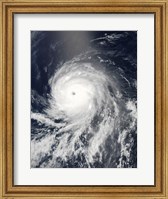 Framed Satellite view of Hurricane Celia over the Pacific Ocean
