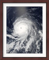 Framed Satellite view of Hurricane Celia over the Pacific Ocean