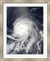 Framed Satellite view of Hurricane Celia over the Pacific Ocean