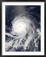 Framed Satellite view of Hurricane Celia over the Pacific Ocean