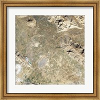 Framed Satellite view of Persepolis and the Surrounding Region