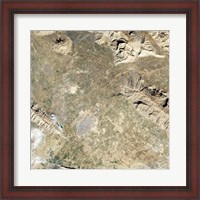 Framed Satellite view of Persepolis and the Surrounding Region