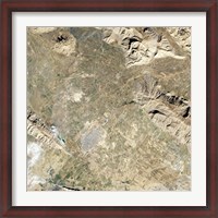 Framed Satellite view of Persepolis and the Surrounding Region