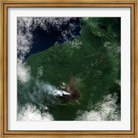 Framed Small Plume Rises from the Summit of Ulawun Volcano on Papua New Guinea's Island of New Britain