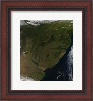 Framed Satellite view of South America
