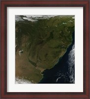 Framed Satellite view of South America