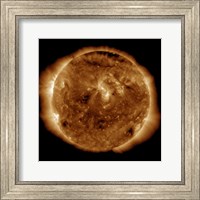 Framed Dark Rift in the Sun's Atmosphere Known as a Coronal Hole