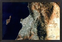 Framed Satellite view of Los Angeles, California