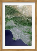 Framed Satellite view of Los Angeles, California and Surrounding Area