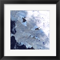Framed Small Field of Glaciers Surrounds Baffin Bay along Greenland's Western Coast