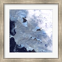 Framed Small Field of Glaciers Surrounds Baffin Bay along Greenland's Western Coast