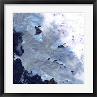 Framed Small Field of Glaciers Surrounds Baffin Bay along Greenland's Western Coast