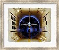 Framed A/A-18 E/F Model Tested in a Wind Tunnel